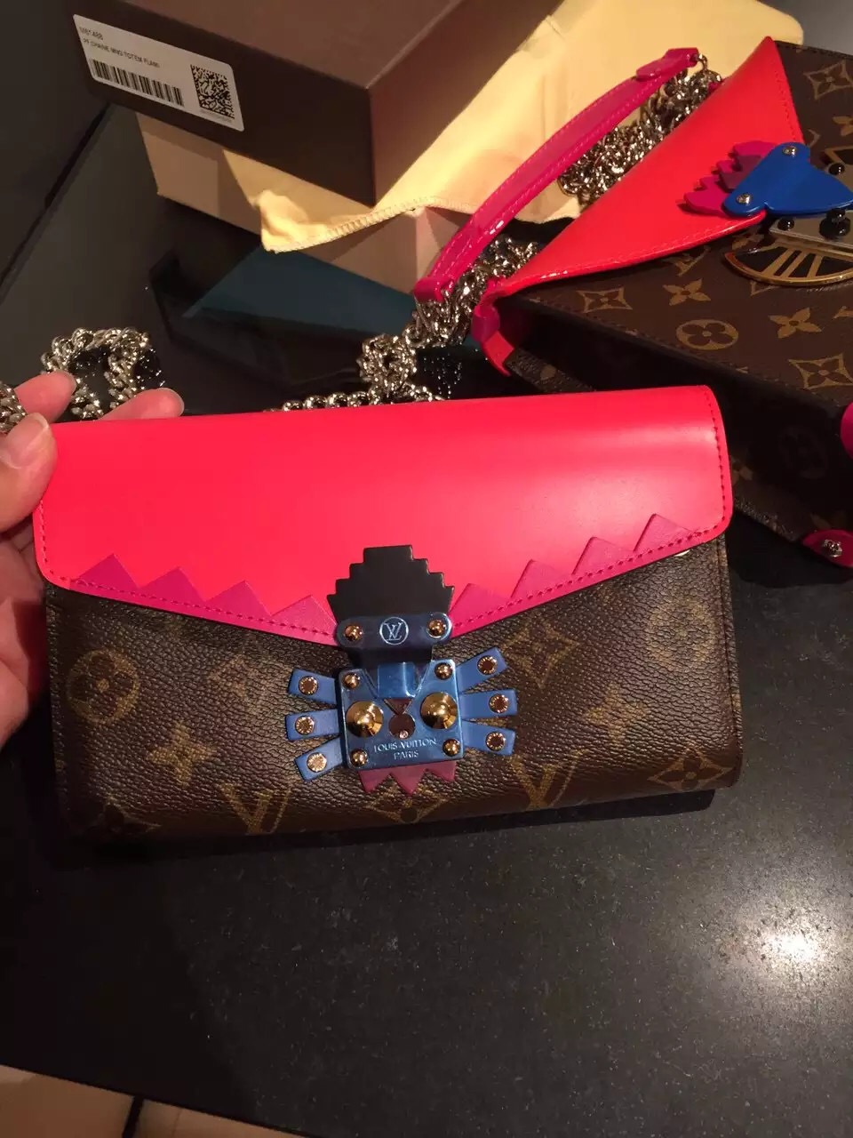 Real Louis Vuitton Chain Wallet Totem M61488